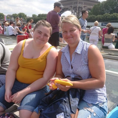 Velma enjoying the cruise on the River Seine
